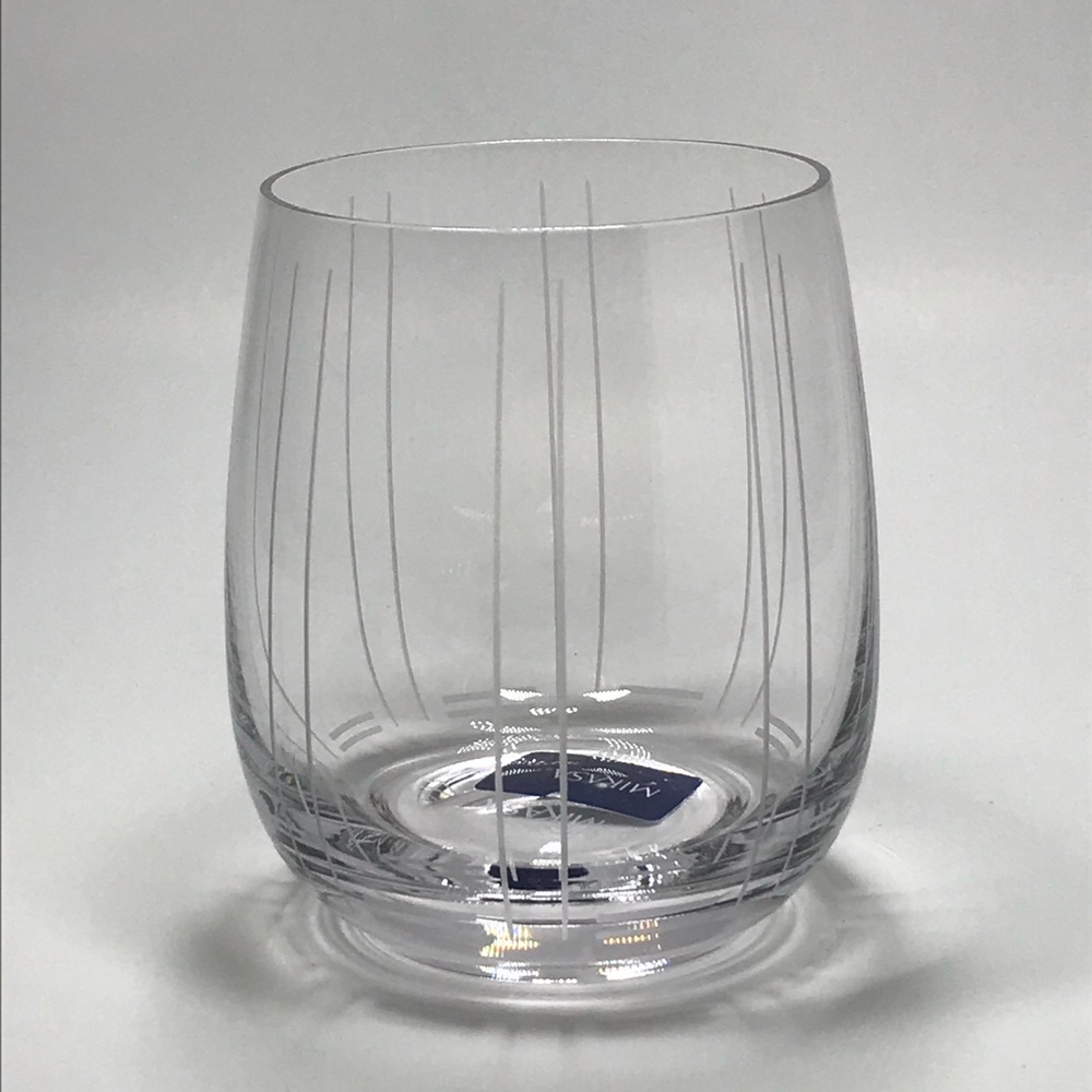 NWT. Mikasa Set of Four Double Old Fashioned Glasses Berlin Crystal
